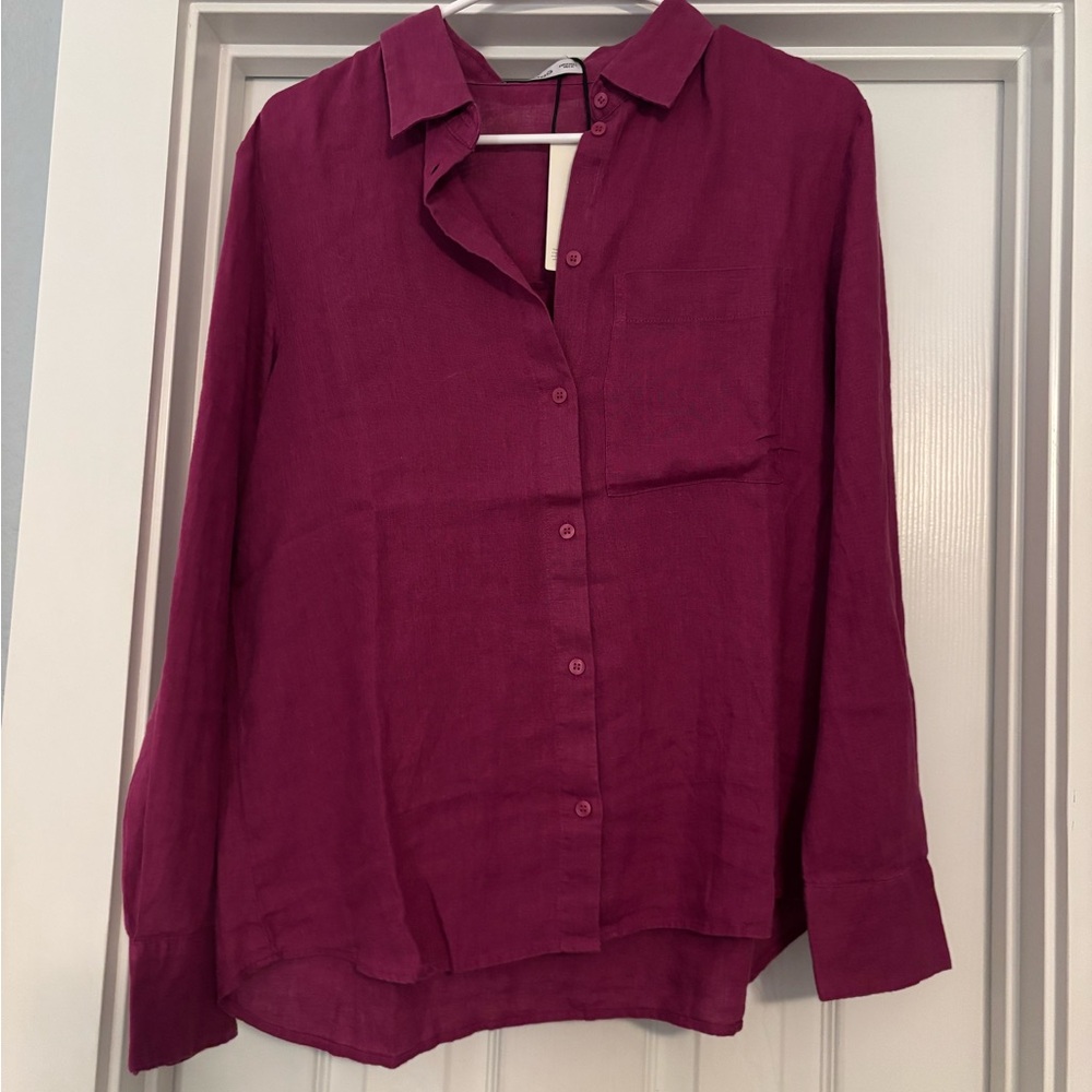 Mango Linen Buttondown